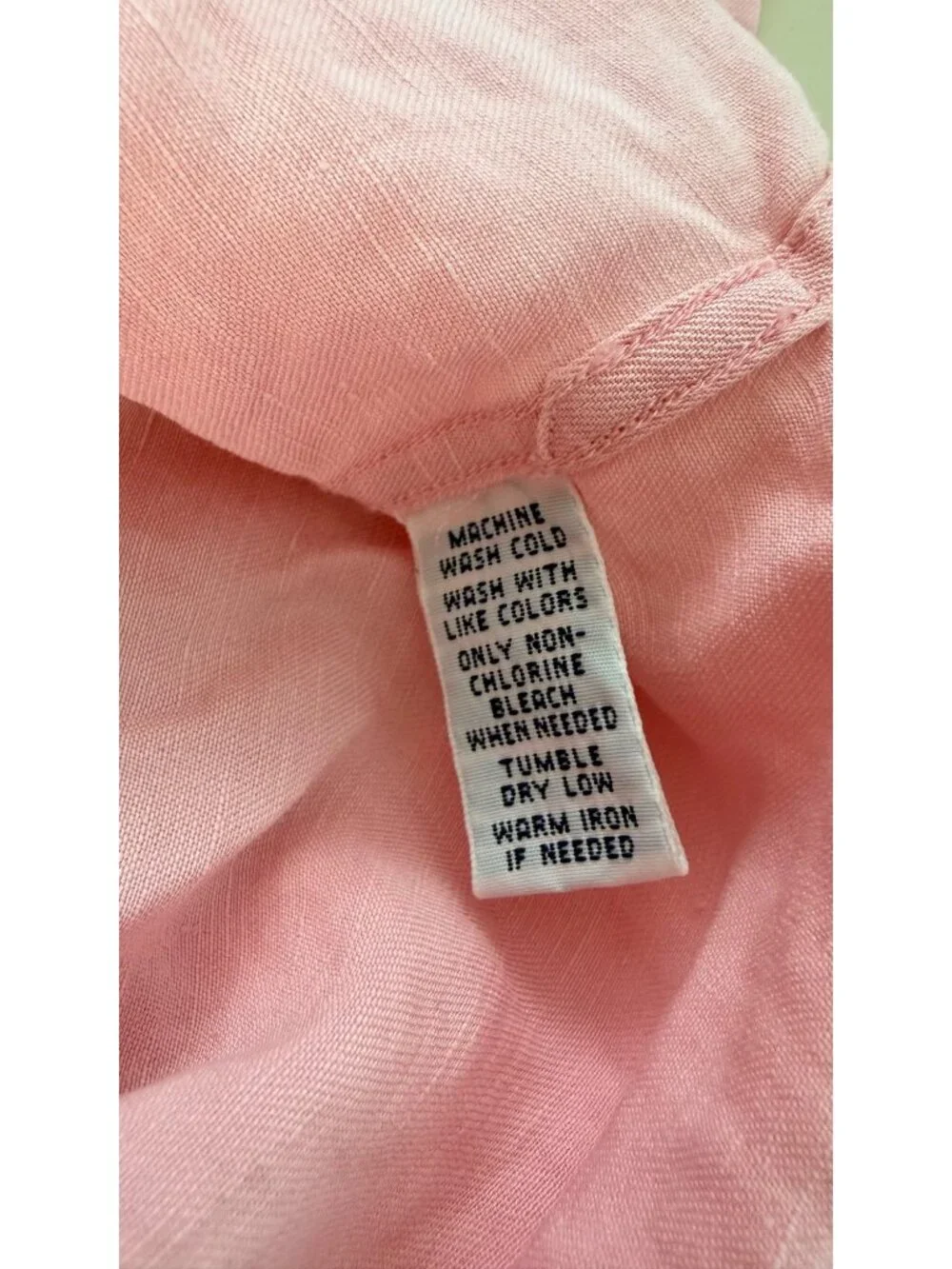 Polo By Ralph Lauren Mens L Pink Linen-Silk Blend Short Sleeve Button-Up Shirt - Picture 6 of 13